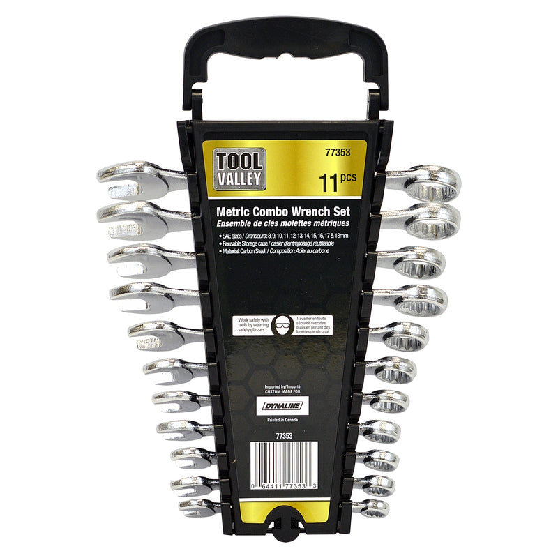 Tool Valley Tool Valley Metric Combo Wrench Set - 11 Pieces - DynalineTool Valley